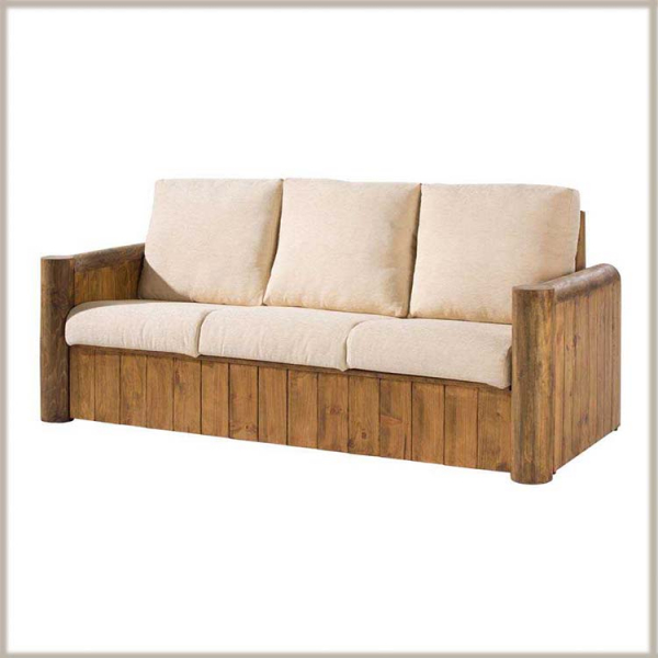14512 sofá de 3 plazas de madera maciza