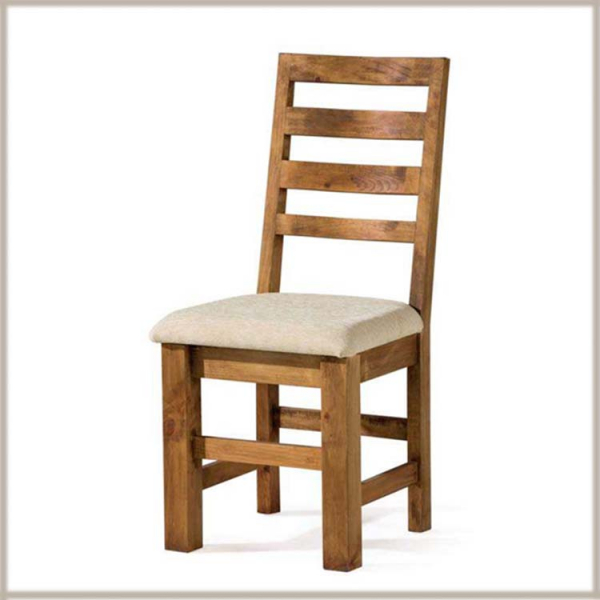 50032 silla rústica de madera maciza