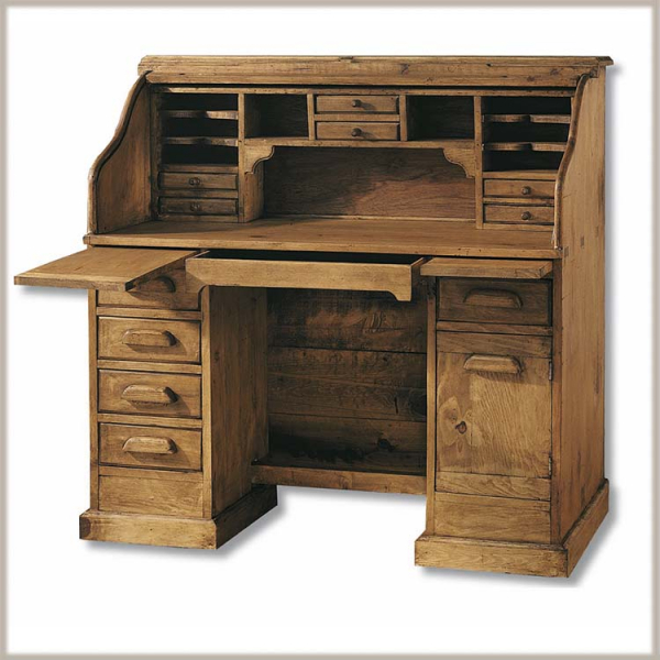 30002 escritorio rústico madera maciza abierto