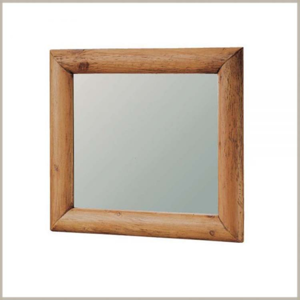 Espejo de madera con marco de troncos naturales